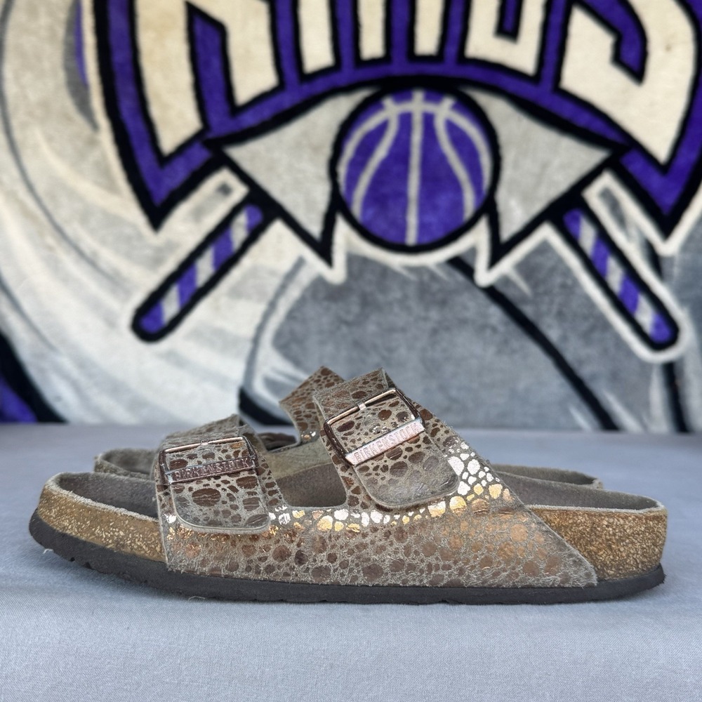 Size 39/W8 - Birkenstock Arizona Metallic Stones Sandal Shoe